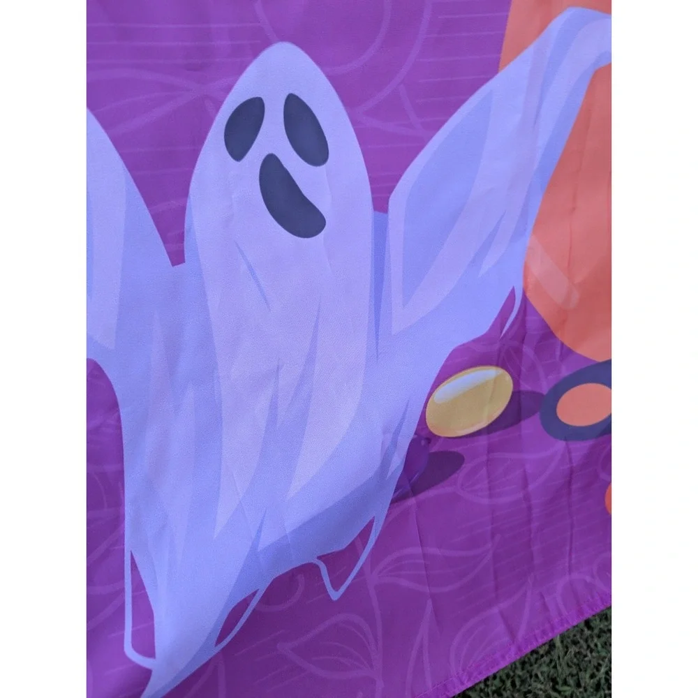 Halloween Banner Backdrop Pumpkin Ghost Bat 34x59